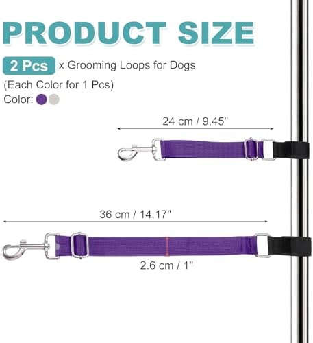 2Pcs Dog Grooming Loop, Adjustable - Image 2