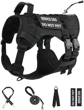 No Pull Tactical Dog Harness Medium Sized Dog, Service Dog Vest - Image 7
