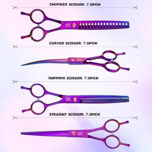 JASON Dog Grooming Scissors Set - 7 in 1 Professional Pet Sharp Shears Kit - Image 6