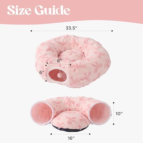 Lesure Donut Cute Jacquard Cat Tunnel Bed Kitten Toys - Image 5