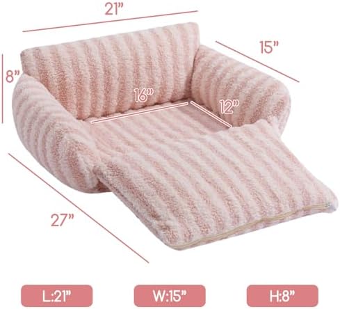 Hollypet Cat Bed Small Dog Orthopedic Couch Beds - Image 3