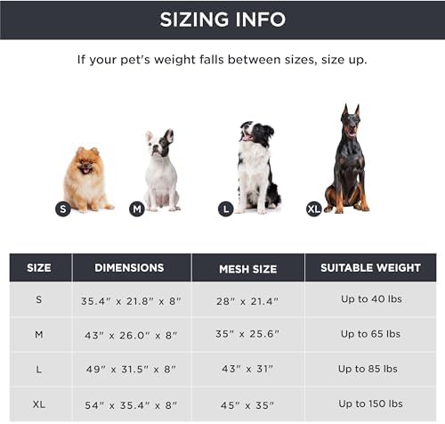 Bedsure Outdoor Elevated Cooling Dog Bed Large Sized Dog, 49in Black - Image 5