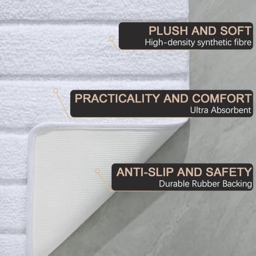 AROGAN Luxury Long Bathroom Runner Rugs 24x72 Inch Bath Rug Non Slip - Image 7