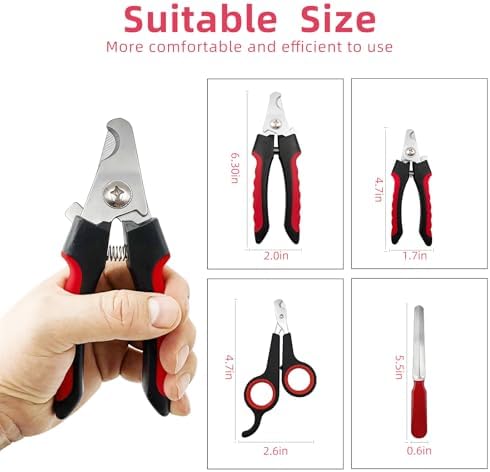 5Pcs Dogs and Cats Grooming Nail Clippers Kit Pet Claws Nail Clipper Trimmers - Image 2