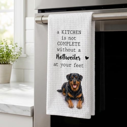 Rottweiler Kitchen Towel, Funny Dog Lover Kitchen Decor - Image 3