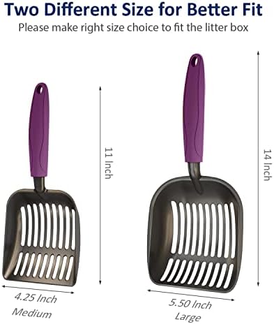 WePet Cat Litter Scoop, Non-Stick Plated Aluminum Alloy Sifter, Kitty Durable - Image 4