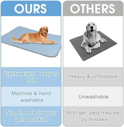 Buvlnee Summer Dog Cooling Mat Washable Ice Silk Self Cool Pad - Image 7
