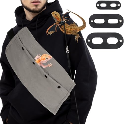 Bearded Dragon Sling Carriers and Leash Harness, Adjustable Harness by Dexspoeny