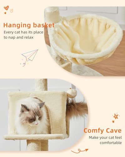 Taoqimiao Cat Tree, 49In Cat Tower - Image 5