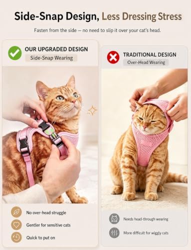 Cat Harness and Leash Set, Escape Proof Kitten Harness - Image 6