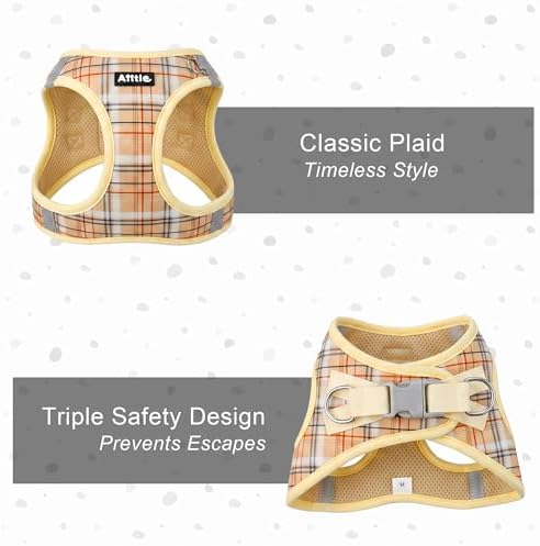 AIITLE Step in Dog Harness and Leash Set Plaid Adjustable - Image 7