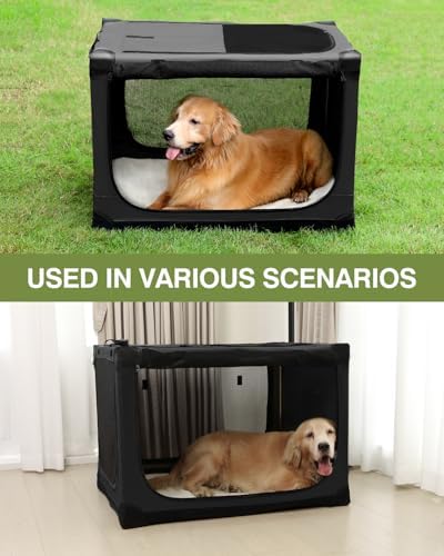 33 x 25 x 25 Inch Collapsible Soft Dog Crate - Image 5