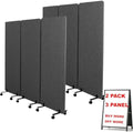 66in 3 Panel+3 Panel Soundproof Room Divider, Acoustic Office Divider by YASRKML