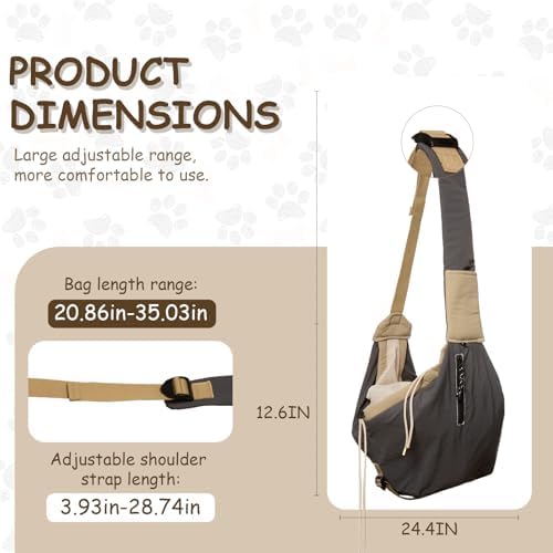 Dog Carrier Sling for Small Dogs/Cats Up to 15 lbs - Image 4
