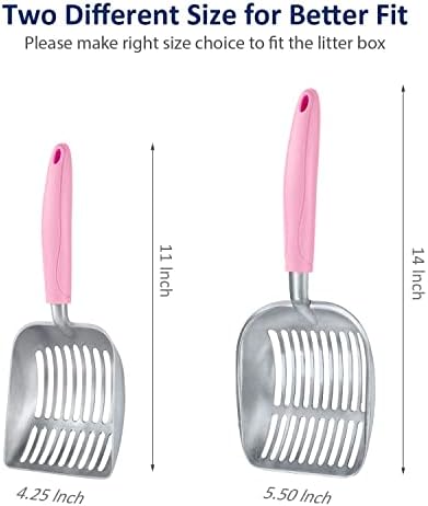 WePet Cat Litter Scoop, Aluminum Alloy Sifter, Kitty Metal Scooper, Deep Shovel - Image 3