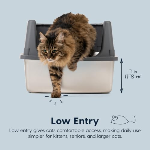 IRIS USA XXL Stainless Steel Litter Box Enclosed High Sided - Image 5