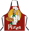 Cartoon Pizza Chef Apron for Women & Men, Adjustable Cooking Apron by Unknown