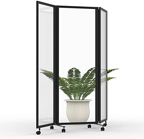 Stand Up Desk Store ReFocus Three-Panel Trifold Acrylic Room Divider Partition - Image 2