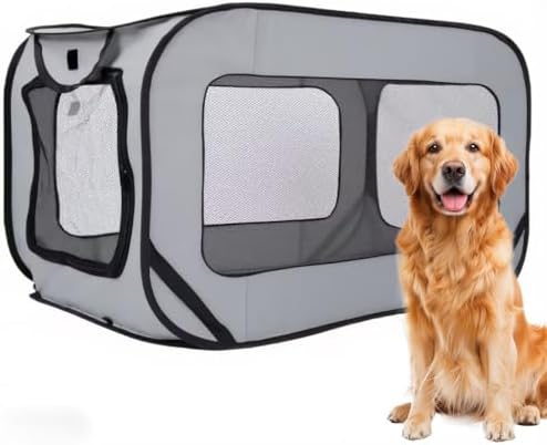 36 Inch Foldable Dog Kennel for Medium Dogs, Portable Waterproof Pop-Up Pet by Unknown
