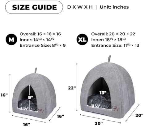 Best Pet Supplies Cat Bed for Indoor Cat, Domed Tent House - Image 5