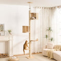 Floor to Ceiling Cat Tree, Adjustable 7.9-9.9 ft Tension Cat Tower by Kicari