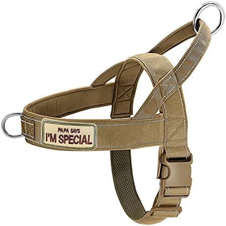 No Pull Dog Harness for Medium Large Dogs, Reflective Escape Proof Adjustable by QIFBYFB