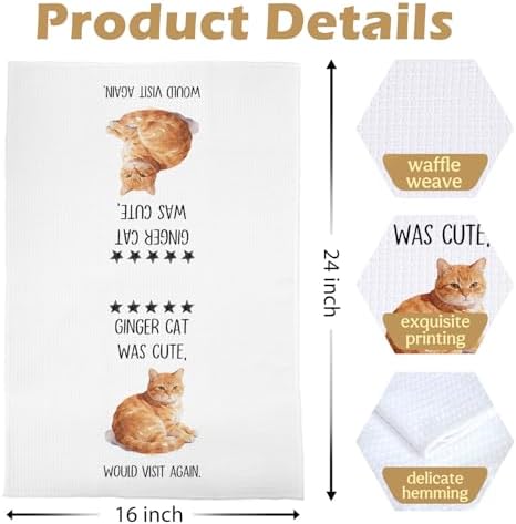 Orange Cat Kitchen Towels - Image 5
