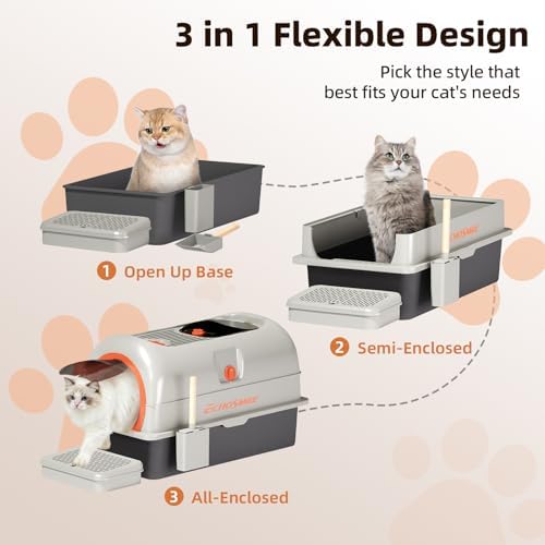 EchoSmile Stainless Steel Cat Litter Box - Image 3