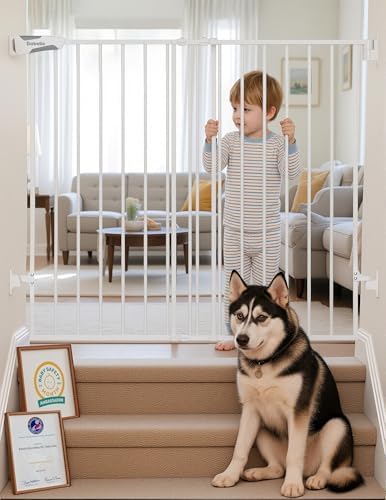Babelio Baby Gate for Stairs & Doorways, 26-43" W 34" H Extra Tall| No Bottom by BABELIO