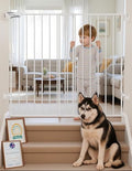 Babelio Baby Gate for Stairs & Doorways, 26-43" W 34" H Extra Tall| No Bottom by BABELIO