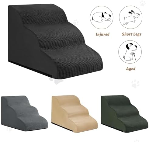 Aodisman Dog Stairs for Small Dogs and Cats, 3-Step Pet Ramp for Couch - Image 7