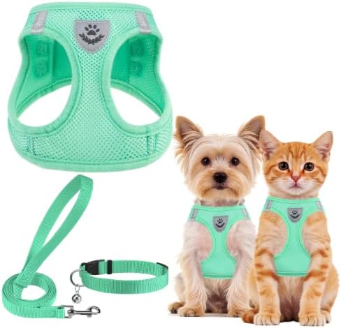 PUPTECK Adjustable Dog Harness Collar and Leash Set Step in No Pull Pet Harness by PUPTECK