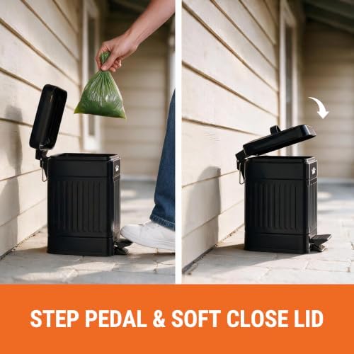 Pupzle Dog Poop Trash Can Outside, 1.3 Gal Outdoor Dog Poop Trash Can - Image 6