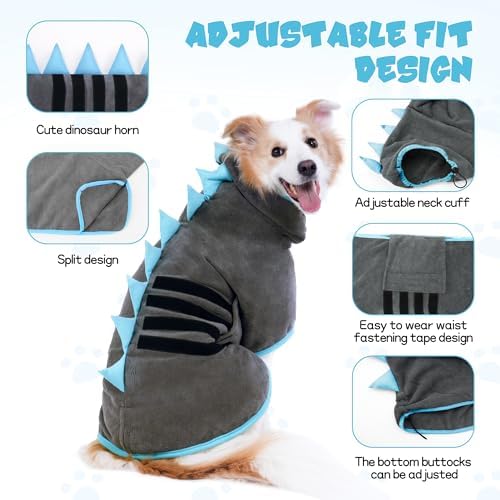 Super Absorbent Dog Bathrobe, Fast-Drying Robe - Image 3