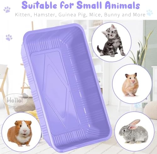 Tessco for you 30 Pack Disposable Litter Boxes for Cats, Light Purple - Image 3