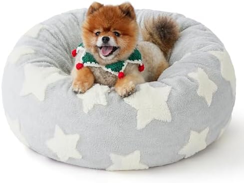 LE SURE Shown on TV Jacquard Donut Cute Small Dog Beds by Lesure