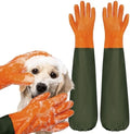 YOFANG 27.6" Extra Long Pet Grooming Bathing Gloves by YOURSPETSOFYOFANG