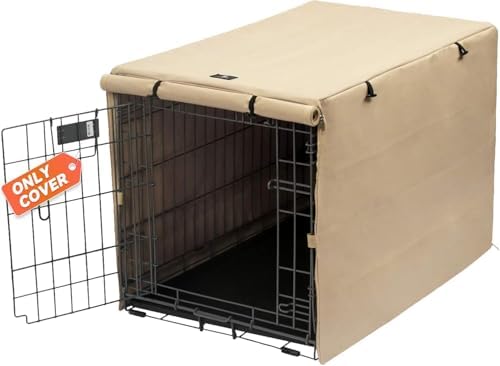 X-ZONE PET Dog Crate Cover Waterproof Kennel Cover, 30 in Beige - Image 2