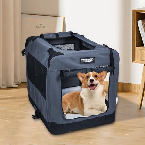 JESPET 3 Door Soft Dog Crates Kennel, Collapsible Travel Pet Carrier - Image 5