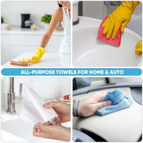 AIDEA Microfiber Cleaning Cloth-330 Sheets 6 Roll, Cleaning Rags 11×9" Brown - Image 5