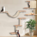 Cat Shelves for Wall, Solid Wood Cat Wall Furniture, by Sublimei