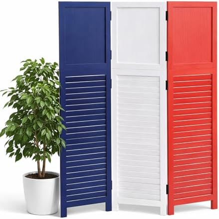 3 Panel Room Divider, Folding Wood Privacy Screen by AsNefeli