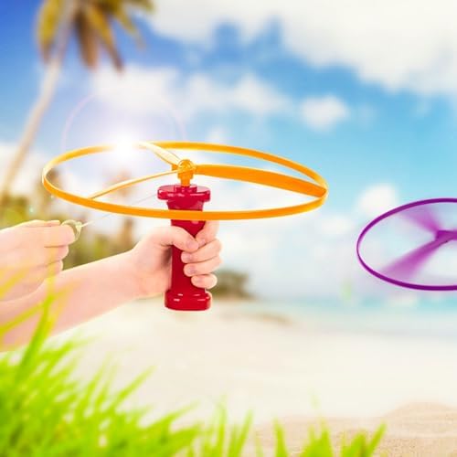 Battat Skyrocopter Flying Disc Toy Set, 2 Launchers, 4 Discs - Image 2