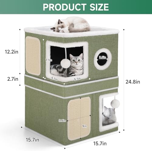 Shikha 2 Story Cat House beds for Indoor Cats - Image 3