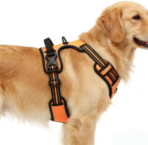 Orange No-Pull Dog Harness - Image 4