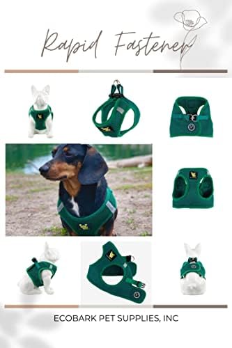 EcoBark Extra Small Dog Harness, Step in Vest, Forest Green, XS Dogs - Image 7