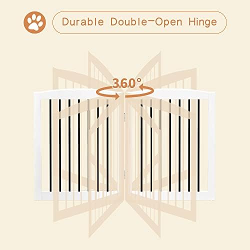 PUPETPO Freestanding Wooden Pet Gate - Image 5