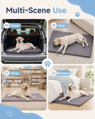 Waterproof Dog Crate Pad Bed, Wipeable Kennel Bed Mat, Graphite Grey - Image 6