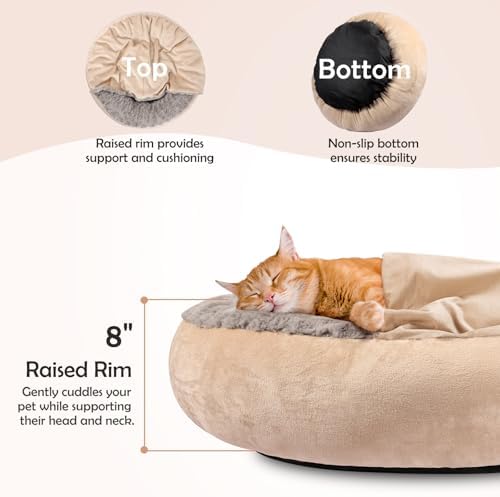 JOEJOY Dog Beds for Small Medium Dogs, Cozy Cuddler Luxury Puppy Pet Bed - Image 2