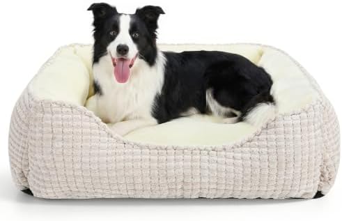 MIXJOY Large Dog Bed for Large Medium Small Dogs, Rectangle Washable Orthopedic by MIXJOY